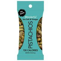 Wonderful Pistachios No Shells Sea Salt & Vinegar 21g, Healthy Roasted Nuts Snack Pocket Size blue