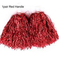 Gėlių Cheerleader pomponai Cheerleading Šventinis Kamuolinis Šokis vakarėlio Dekoratorius Klubas Sporto Reikmenys 1pair Red Handle