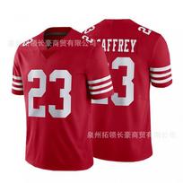 49ers Football Jersey Red Embroidered SAMUEL 19 McCAFFREY 23 Loose Fit Sports Outdoor XL