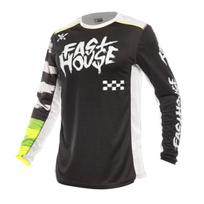 Fasthouse Mens Long Sleeve Cycling Jersey Breathable MTB Road Bike Riding Shirt Moisture Wicking Sportswear L