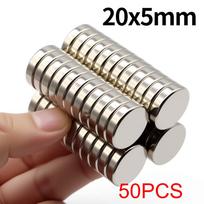 20x5mm Super stiprus neodimio magnetas N35 NdfeB Nuolatinis magnetinis imanes Apvalūs galingi magnetai Šaldytuvo magnetas