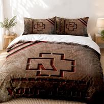 Rammstein Custom Name 3pc set Perfect for bedroom use Comfortable bedding set includes a duvet cover and two pillowcases Ideal birthday or Christmas g 135cmx200cm gray
