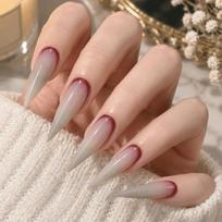 Gothic Blood Stained Fake Nail Long Pointed Nail Tips Set Eagle Claw Press-on Nails  Cosplay S-Fake Nail