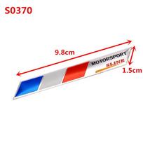 Aluminum 3D France Flag Car Sticker Emblem Badge Decal For Peugeot Citroen Renault Venturi Bugatti Amilcar Heuliez Ford