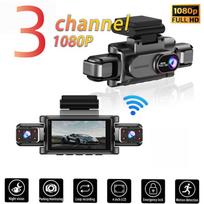 Wireless WiFi 3/4CH 360° Panoramic Dash Cam, 1080P+720P Multi-Lens Recording, G-Sensor Video Lock 3 LENS