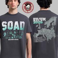 System Of A Down EU And UK 2026 Tour Merch Pop Up Shop T-Shirt 110 gray