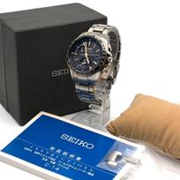 SEIKO Brightz Titanium Solar Black Dial with and Extra Links/Working 8B54-0AA0 Radio-Controlled Box, Manual