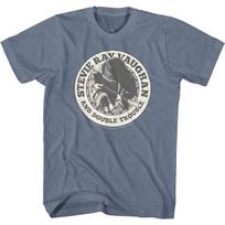 Stevie Ray Vaughan Srv Ženklelis Indigo Melange Suaugusiųjų Marškinėliai 2XL gray