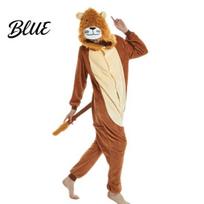 Cartoon Character Onesie Animal Pajamas for Adults Kids Unisex Flannel Novelty Jumpsuits One-Piece Sleepwear Halloween Cosplay Costume Homewear Cute M Lion beige