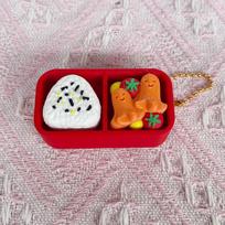 Sushi Fidget Keychain Clicker Sound Keycap Keychain Japanese-style Clicker Keychain  CNY Gift Two-grid A gray