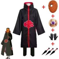 Naruto Obito Cosplay Kostiumas Kaukė Karnavalas Helovinas Anime Berniukams Suaugusiems Tinka 135cm Aukštis 185cm Vaikams S black