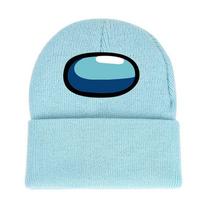 Among Us Adults Unisex Winter Knitted Beanie Hat Boys Girls Warm Woolen Cap Hats & Caps LightBlue blue