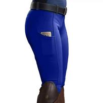 Slim Equestrian Pants Hip Lift Sports Leggings Pencil Pants Horse Riding Tights  Cycling Blue-M blue