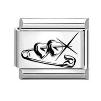 Black Piano Chess Boardlaser Engraving Links Fit 9mm Italian Charms Bracelet Jewelry DIY Making Gifts white