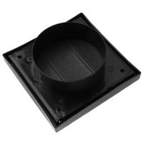 4 Inch Dryer Vent Cover with Gravity Flap and Screen External Dryer Vent Cover for Exterior Ventilation 100MM Black 100MM Black