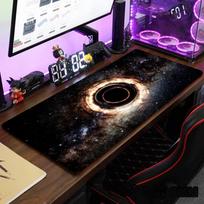 Cosmic Black Hole Galaxy Desk Mat NonSlip Large Gaming Mouse Pad Waterproof Cool Space Keyboard Pad for Gamer 40x80x0.2cm
