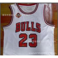 Chicago Bulls 23 Basketball Jersey Red White Finals Edition Embroidered Team Sports M