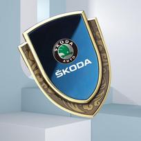 3D Metal Car Body Fender Emblem Shield Stickers Decor Auto for Skoda OCTAVIA A7 VRS Superb Rapid EH3 Kodiaq Karoq Fabia Accessories