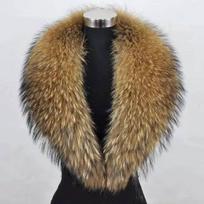 Winter Real Fox Fur Collar 100% Genuine Natural Pink Scarf Scarves Women Large Size Wraps Neck Warmer Luxury Furry Shawl Female Length 75cm black