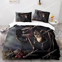 Siren Head Bedding Set Single Twin Full Queen King Size Bed Set Aldult Kid Bedroom Duvetcover Sets 3D Print Quilt Cover 70x133cm 2pcs black