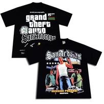 GTA SAN ANDREAS Unisex Short Sleeve T-Shirt S-5XL (2-SIDED) S gray