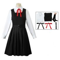 Anime Gaun Kostum Chainsaw Man Cosplay Mitaka Asa Seragam JK School Uniform Women's Shirt Uniform Dress Halloween Party Set M white