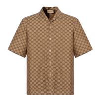 GUCCI Lido SS23 Shirt Men's Brown 742707ZAM7G2580 50 beige