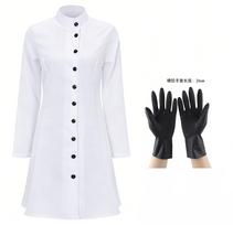 Cosplay Halloween cosplay party costumes, crazy scientist nurse uniform dress, chef outfit M black