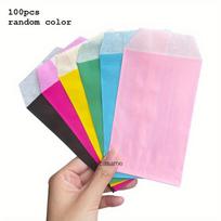 Vibrant Colored Kraft Paper Bags, 8x11 cm - Perfect for Weddings, Parties, Small Business Packaging, Crafting & Gift Wrapping