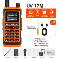 BAOFENG UV-17Pro GPS 17M Air Band Walkie Talkie Six Bands Receive Tri-Bands Transmit Waterproof NoAA FM Freq Wireless Copy Radio