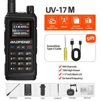 BAOFENG UV-17Pro GPS 17M Air Band Walkie Talkie Six Bands Receive Tri-Bands Transmit Waterproof NoAA FM Freq Wireless Copy Radio