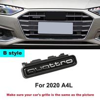 For hot Quattro Car Styling Front Grille Emblem Badge Q5 A5 A3 A6L A4L Q3 Q5L A8L A7 Four-Wheel Drive Standard Logo Accessories