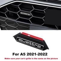 For hot Quattro Car Styling Front Grille Emblem Badge Q5 A5 A3 A6L A4L Q3 Q5L A8L A7 Four-Wheel Drive Standard Logo Accessories