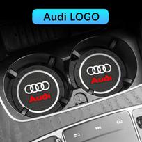 2Pcs Car Coaster Water Cup Bottle Holder Anti-slip Pad Mat For 22 A3 A4 A5 A6 A7 A1 A2 Q3 Q4 Q5 Q7 S3 S4 S5 S6 RS3 RS4 RS5 TT black