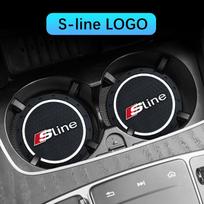 2Pcs Car Coaster Water Cup Bottle Holder Anti-slip Pad Mat For 22 A3 A4 A5 A6 A7 A1 A2 Q3 Q4 Q5 Q7 S3 S4 S5 S6 RS3 RS4 RS5 TT