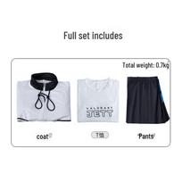 Jett Cosplay Windbreaker 3-Piece Set for Valorant Fans XL white