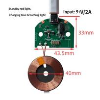 1Pcs Standard Wireless Charging Type-C Micro-Usb 5V 9V 15W Wireless Charger Module Transmitter Pcba Circuit Board Coil as the picture