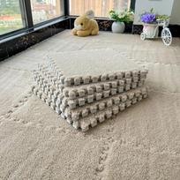Plush Foam Interlocking Yoga Mat Tiles Thick Non-Slip Exercise Floor Cushioned Puzzle Mat for Home Gym Pilates Fitness Tatami 10Pieces