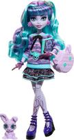 Monster High Doll and Sleepover Twyla Doll with Pet Bunny Creepover Party Accessories, Dustin, mėlyna
