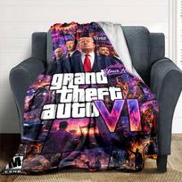 Grand Theft Auto Personalized Name Blanket Lightweight Customizable Blanket Ultra-Soft Perfect for Office Seaside Sofa Living Room 80cmx120cm