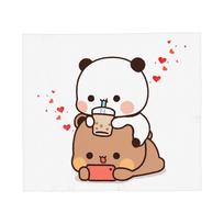 Cartoon Bubu Dudu Panda Bear Blanket Flannel  All Season  Warm Throw Blanket for Home Bedspread 70x100cm