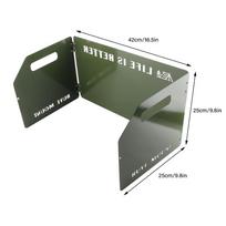 Windproof Camping Stove Windscreen Portable Tri-Fold Gas Cover Durable Wind Blocker  Hiking