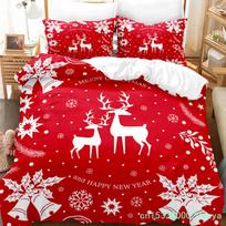 3D Christmas Quilt Cover Bedding Set Duvet Comforter Pillow Case Bed Linens Twin Queen King Double Full Single 3PCS 2PCS Bedroom EU single(135x200cm)