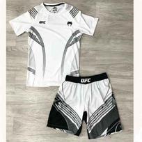 Boxing MMA BJJ Short Sleeve Shorts Set Martial Arts Training Fitness Kid 3XL 140