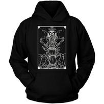Goddess Hecate Hoodie The Moon Tarot Card Hoodies Hekate Pagan Witch Sweatshirt XXXL gray