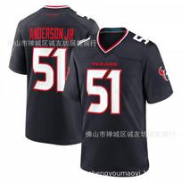 Houston Texans 51 Anderson Jr. Football Jersey Mens Sports Game Uniform White S black
