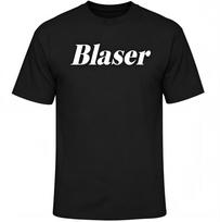 Classic Blaser Letter Print Casual man's T-Shirt M black