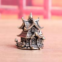 Figūrėlės Namų Dekoras Pilies Ornamentai Architektūriniai Žalvariniai Ornamentai Antikvarinio Stiliaus Maži Nameliai bronza