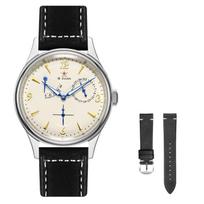 Klasikinis Seagull 1963 Pilotų Vyriškas Laikrodžio Rinkinys ST1780 Automatinis Mechaninis Ciferblatas Safyro Stiklas Retro Stilius Atsparus Vandeniui black