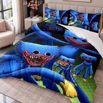 Huggy Wuggy 3Pcs Bedding Set Duvet Cover With Two Pillowcases For Bedroom Home Decoration 140cmx210cm